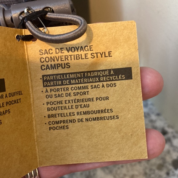 Victoria’s Secret Pink 18" Campus Convertible Duffle Bag - Backpack Gray - Picture 7 of 7